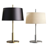 DIATB04 Lighting Table Lamp Table Lamp, Frame Shiny Gold, Lampshade Black linen, Light source included, dimmer included and UKA01 UK plug