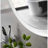 Bad LED-illuminated mirror Round, Ø 900 mm white