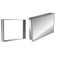 Asis Prestige 989705074HK Built-In Illuminated Mirror Cabinet Wide Door on the Left 1015 X 665 mm with Surrounding Led Lighting, Touch Sensor and Bluetooth. With built-in frame