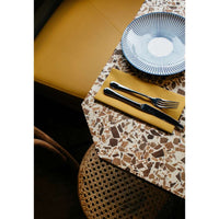 The London Collection Ivory Cedar & Walnut Ivory Cedar & Walnut Matte Recycled Timber Terrazzo Sheet 2440 x 1220 x 24 mm