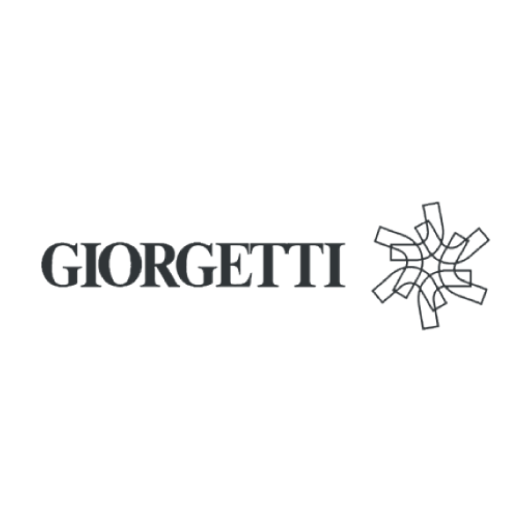 Giorgetti logo with brand name and geometric design on a white background