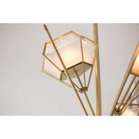 - Lighting Chandelier, Frame Satin Brass , Glass Alabaster White Brown Glass, Canopy, Satin Brass Canopy, light source included, 12V 6 Watt LED bulb & 220V LED Driver