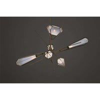 - Lighting Chandelier, Frame Satin Brass , Glass Alabaster White Brown Glass, Canopy, Satin Brass Canopy, light source included, 12V 6 Watt LED bulb & 220V LED Driver