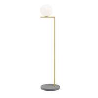 F012A03C059 + RF26565 Lighting Floor Lamp, F012A03C059 - Brass Finish_Grey Lava