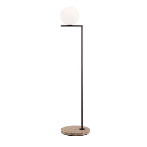 F012A03C059 + RF26565 Lighting Floor Lamp, F012A03C059 - Brass Finish_Grey Lava