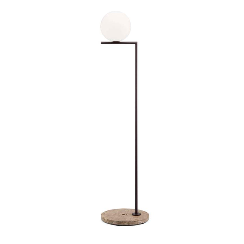 F012A03C059 + RF26565 Lighting Floor Lamp, F012A03C059 - Brass Finish_Grey Lava
