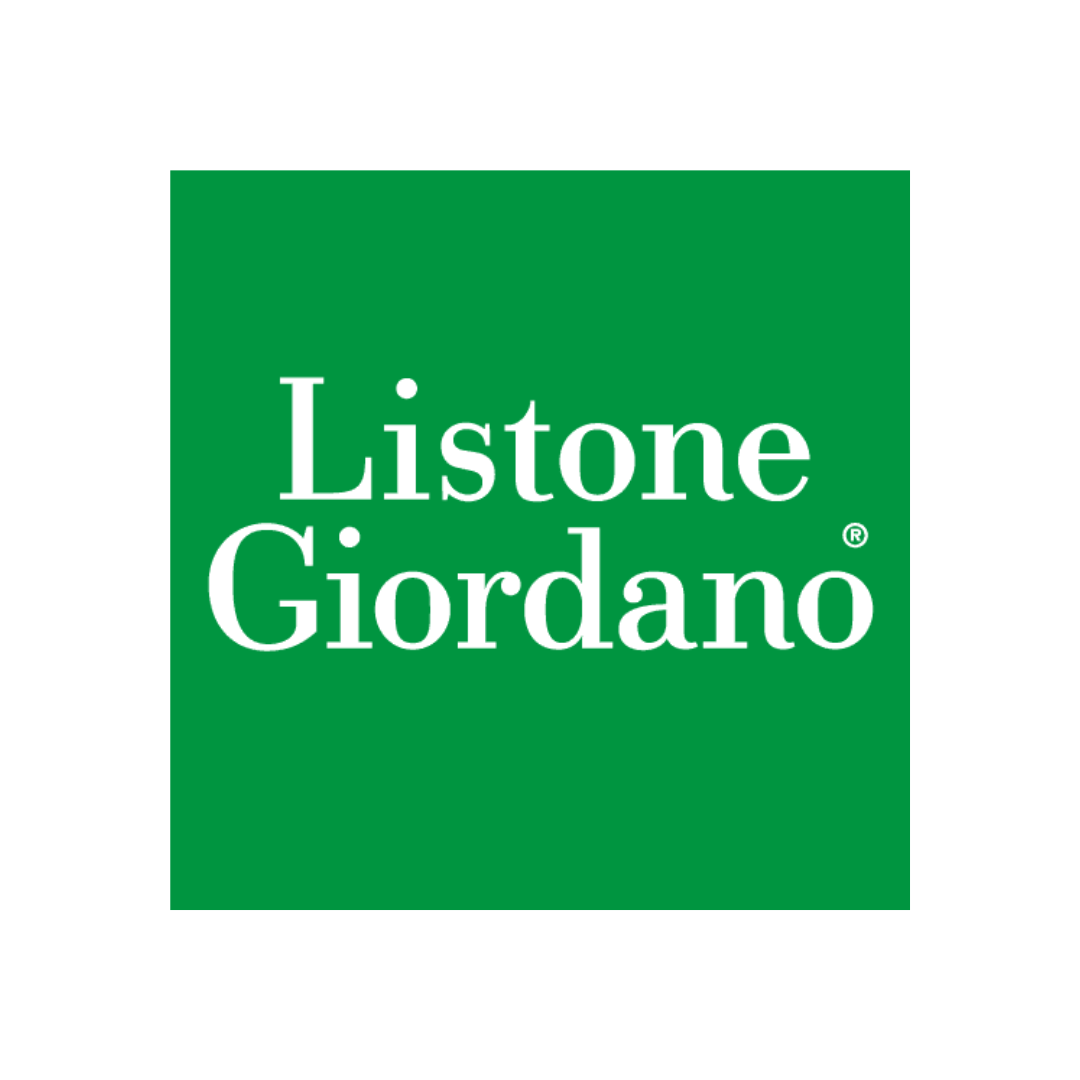 Listone Giordano logo on a green background