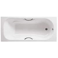 Malibu Cast iron built-in bathbub with handgrip in Chrome