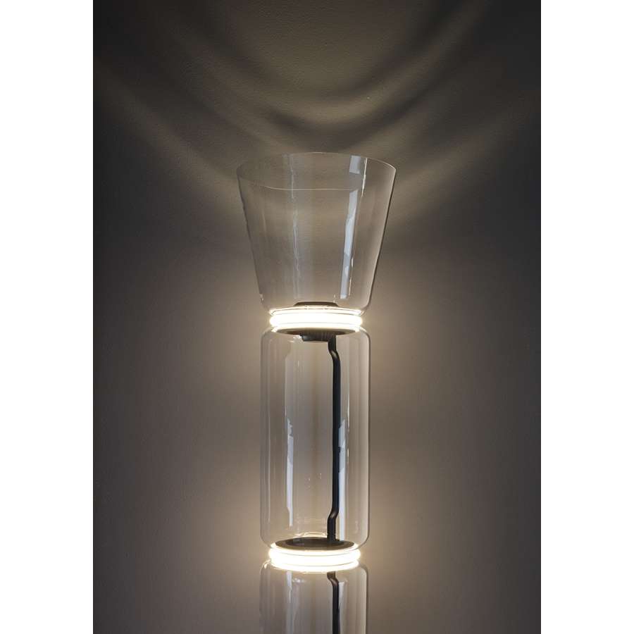 Noctambule Floor 2 High Cylinders Cone Small Base Floor Lamp
