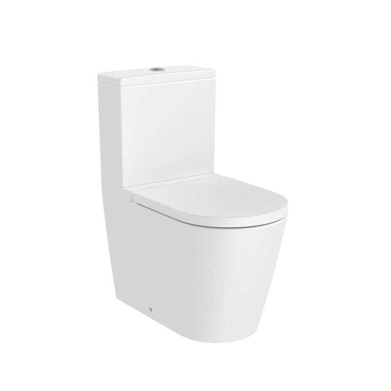 Inspira Round rimless back to wall close-coupled toilet with dual outlet