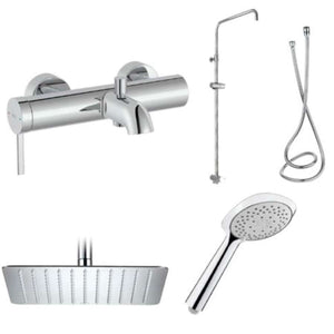 Shower set with 4 functions hand shower in chrome