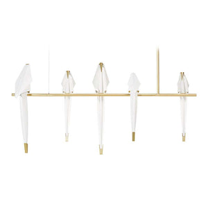 8718282298030 Lighting Suspension Lamp, Aluminium in white and brass