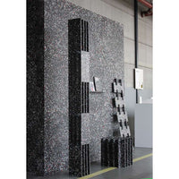 Black Rock Satin Recycled Plastic Panel 1000 x 1000 x 10 mm