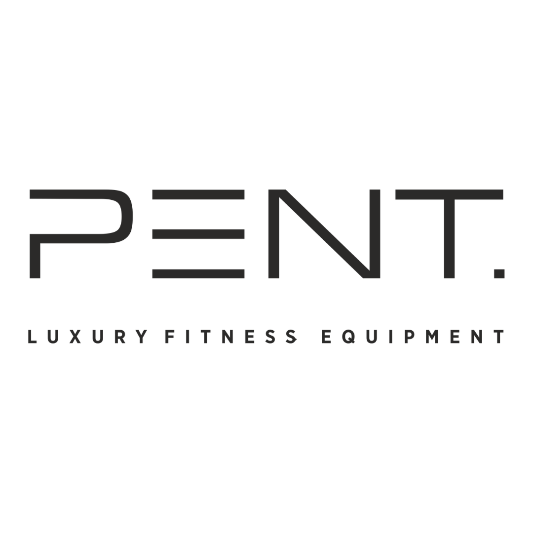 PENT logo for luxury fitness equipment on a white background