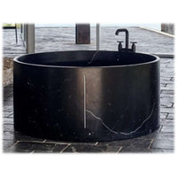 Agape In-Out AVAS1041.NM freestanding bathtub D1294 x 590 mm in black Marquinia marble