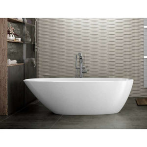 Victoria + Albert INN-N-SW-NO Mozzano freestanding bathtub in white without waste 1645 x 741 x 502 mm