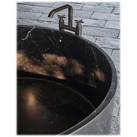 Agape In-Out AVAS1041.NM freestanding bathtub D1294 x 590 mm in black Marquinia marble