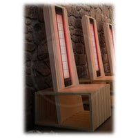 Stenal Myheat Infrared Seat LX20.1 with Back Structure in Linden wood and Stool Structure in Ayous wood