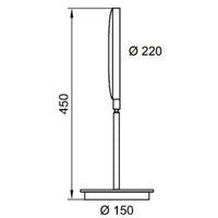 Aliseo 020704 LED Saturn T3 Free Standing Cosmetic Mirror in Chrome