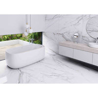 RIALTO MARBLE GNNW060011 Calacatta Natural-Matte Rectified Glazed Porcelain Tile 600 x 600 x 7 mm
