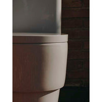 Roca Tura Back to wall vitreous china close-coupled Rimless WC with dual outlet in White 375 x 625 x 765 mm
