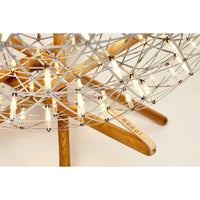 8.71828E+12 Lighting Floor Lamp, Frame Solid oak foot with leather scraps and stainless steel lamp