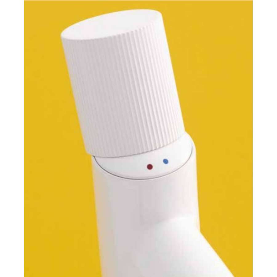 NU A5A3B3FC00 Smooth Body Basin Mixer with Stripes Handle
