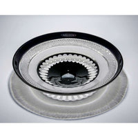 Slavia Crystal SC-WB45D-G01B Dilos slavia crystal wash basin in gaia black with waste and mounting disk set