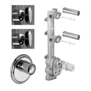 DORNBRACHT  36.310.370.00S2 (XS-027980) MADISON FLAIR WALL VALVE, EXPOSED TRIM PARTS WITH CUSTOM MADE TZELAN HANDLES  FINISH: CHROME PLATED