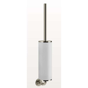 Gessi VENTI20 65419.720 White wall-mounted toilet brush in 720 Nickel PVD