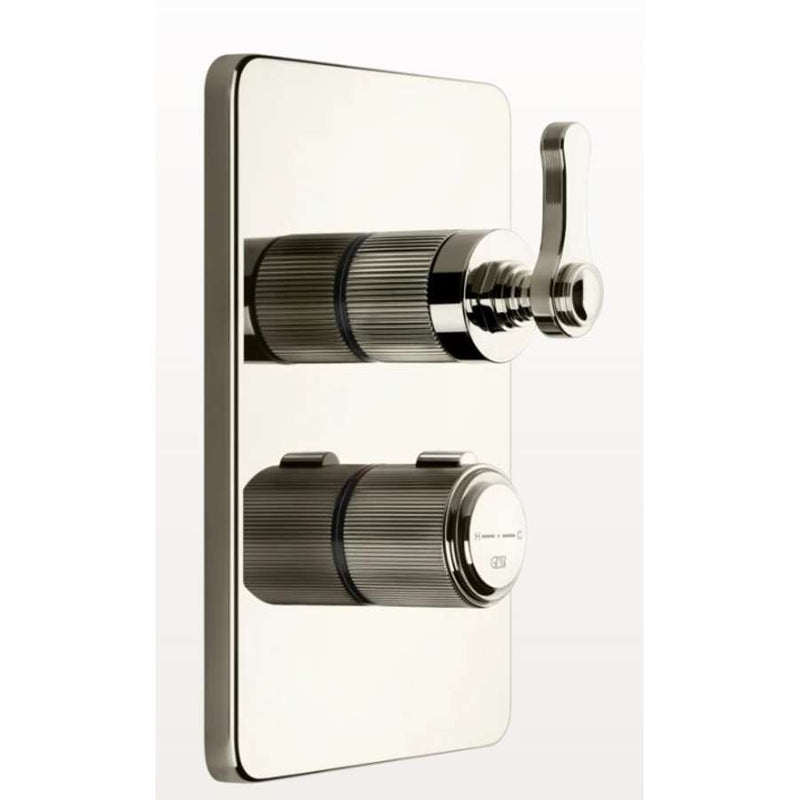 Gessi VENTI 20 65135.720 External part for thermostatic mixer, two-way diverter in 720 Nickel PVD