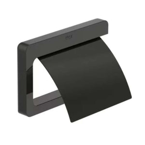 Roca 817033022 Tempo toilet roll holder in titanium black with cover