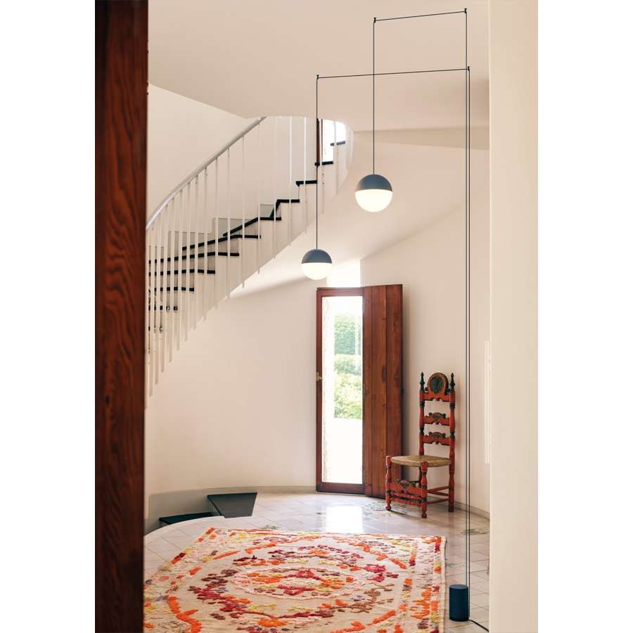 String Light Sphere Head 12mt cable Suspension Lamp