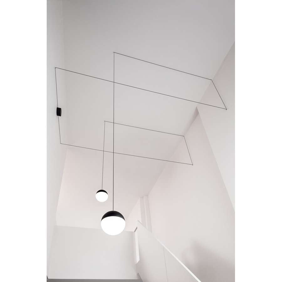 String Light Sphere Head 12mt cable Suspension Lamp