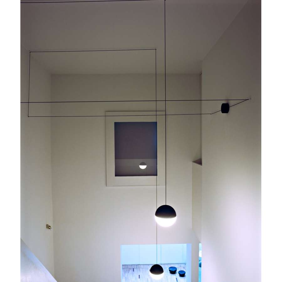 String Light Sphere Head 12mt cable Suspension Lamp