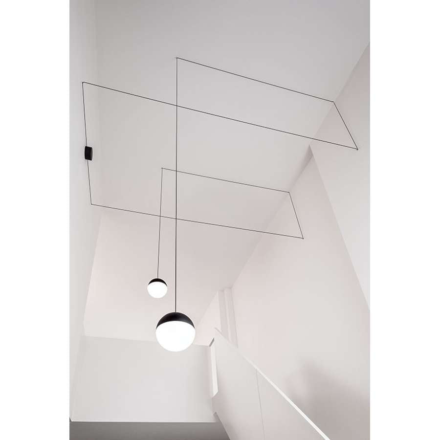 String Light Sphere Head 12mt cable Suspension Lamp