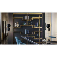 L0397 OR Lighting Floor Lamp, Frame Anodic brass and black Stem, light source included, 2 x max 7,5W (LED)