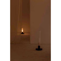 SYLTA01 Lighting Table Lamp, Base Glossy Black Zamak, Lampshade Transparent Pyrex Glass, with light source Built-in LED 1 W, dimmable, UKA01 UK plug