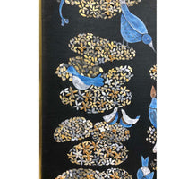 Flora & Fauna Custom TS-22 Cloud Tree Framed Art hand-painted & embellished silk wallpaper