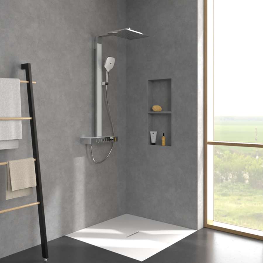 Infinity Shower system with three features 1108,5mm x413,5mm x561,2mm in Chrome