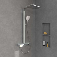 Infinity Shower system with three features 1108,5mm x413,5mm x561,2mm in Chrome