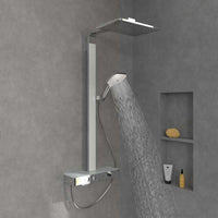 Infinity Shower system with four features 1055mm x413mm x561mm in Chrome