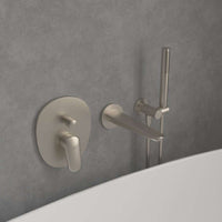 Antao Concealed single-lever bath / shower mixer 57mm x184mm x221mm in Brushed Nickel Matt