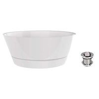 Taizu Free standing bathtub 1500 x 1500mm  + K-12-PC universal waste kit for baths without overflow holes
