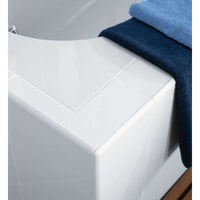 Oberon Rectangular drop-in bath, 1600 x 750 mm, White Alpin