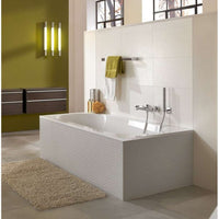Oberon Rectangular drop-in bath, 1600 x 750 mm, White Alpin
