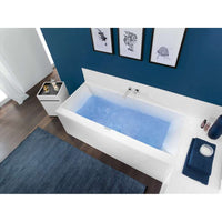Squaro Edge 12 Rectangular drop-in bath, 1600 x 750 mm, White Alpin