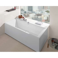 Squaro Edge 12 Rectangular drop-in bath, 1600 x 750 mm, White Alpin