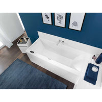 Squaro Edge 12 Rectangular drop-in bath, 1600 x 750 mm, White Alpin