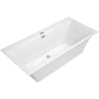 Squaro Edge 12 Rectangular drop-in bath, 1600 x 750 mm, White Alpin